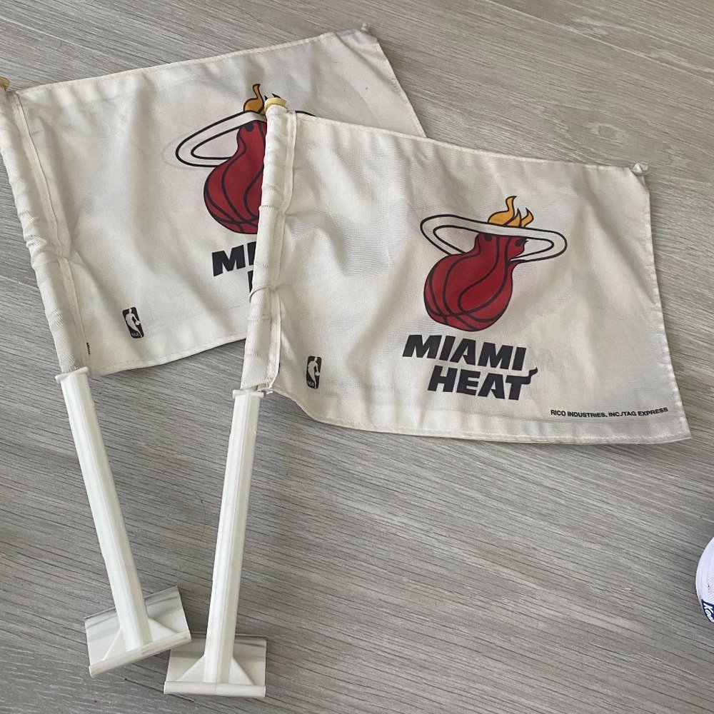 Miami Heat Car Flags - Set of 2